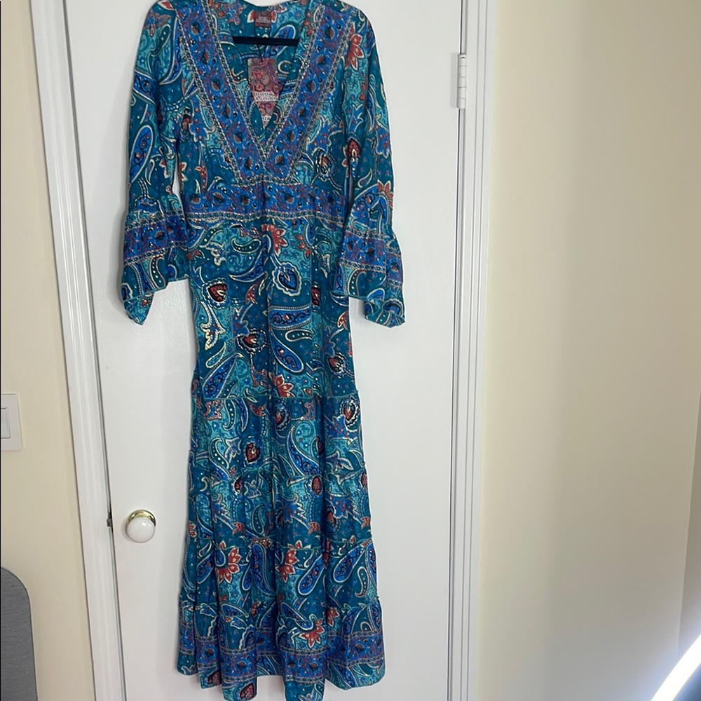 Elegant Paisley Print Maxi Dress BRAND NEW Church dress